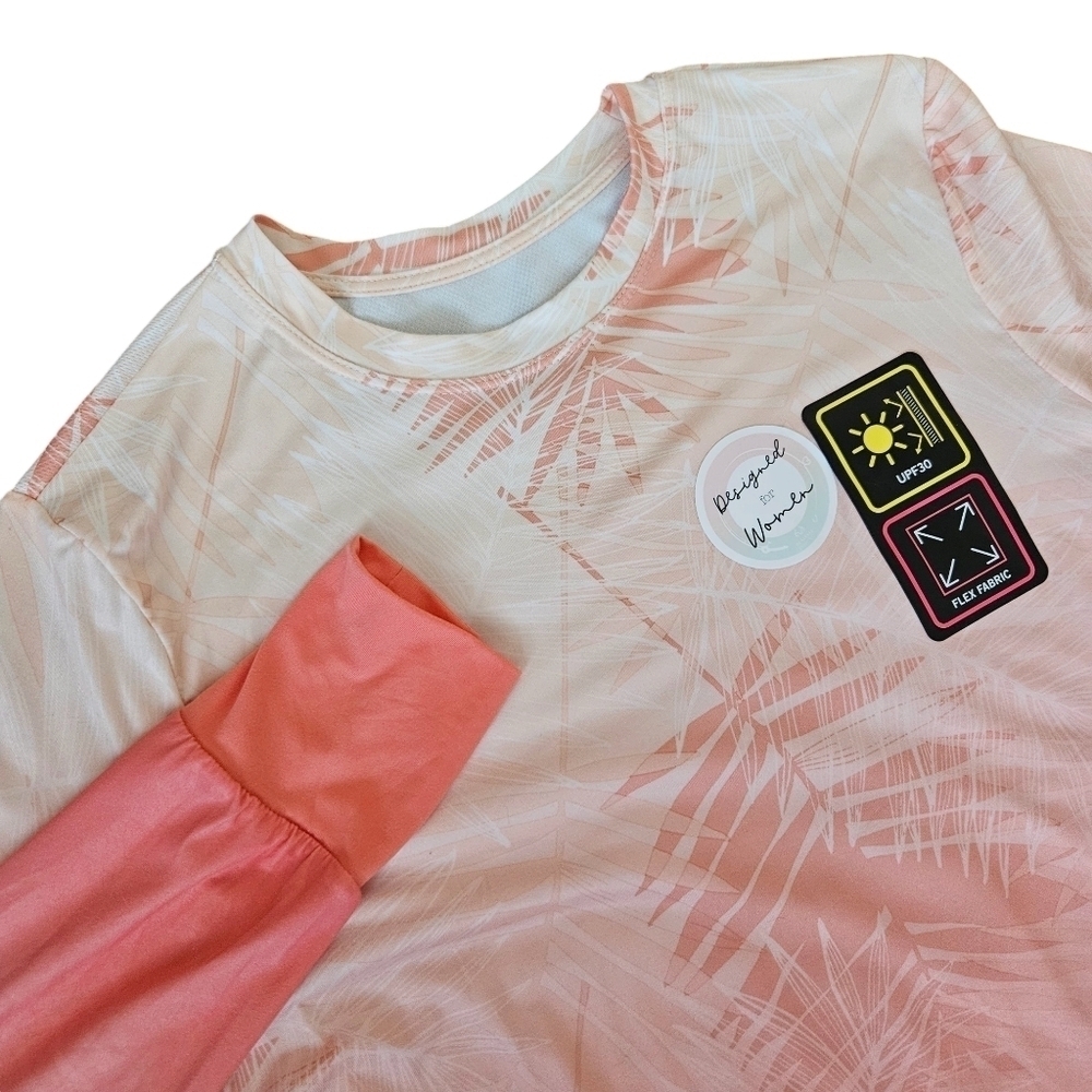 Realtree Women's L/S Fishing Tee,‎ Athletic Performance Shirt in Mango Sz Large